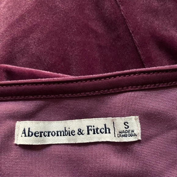 Abercrombie & Fitch Women’s Asymmetrical Ruched Velour Slim Fit Cocktail Dress S - Picture 8 of 9